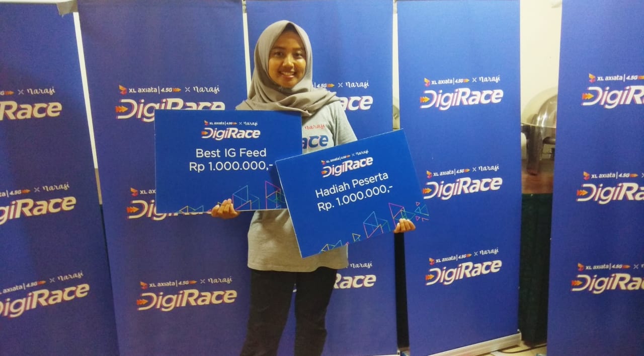 Salsabila, Mahasiswa Prodi Manarita  Raih Juara dalam Kompetisi Digirace XL Axiata & Narasi TV