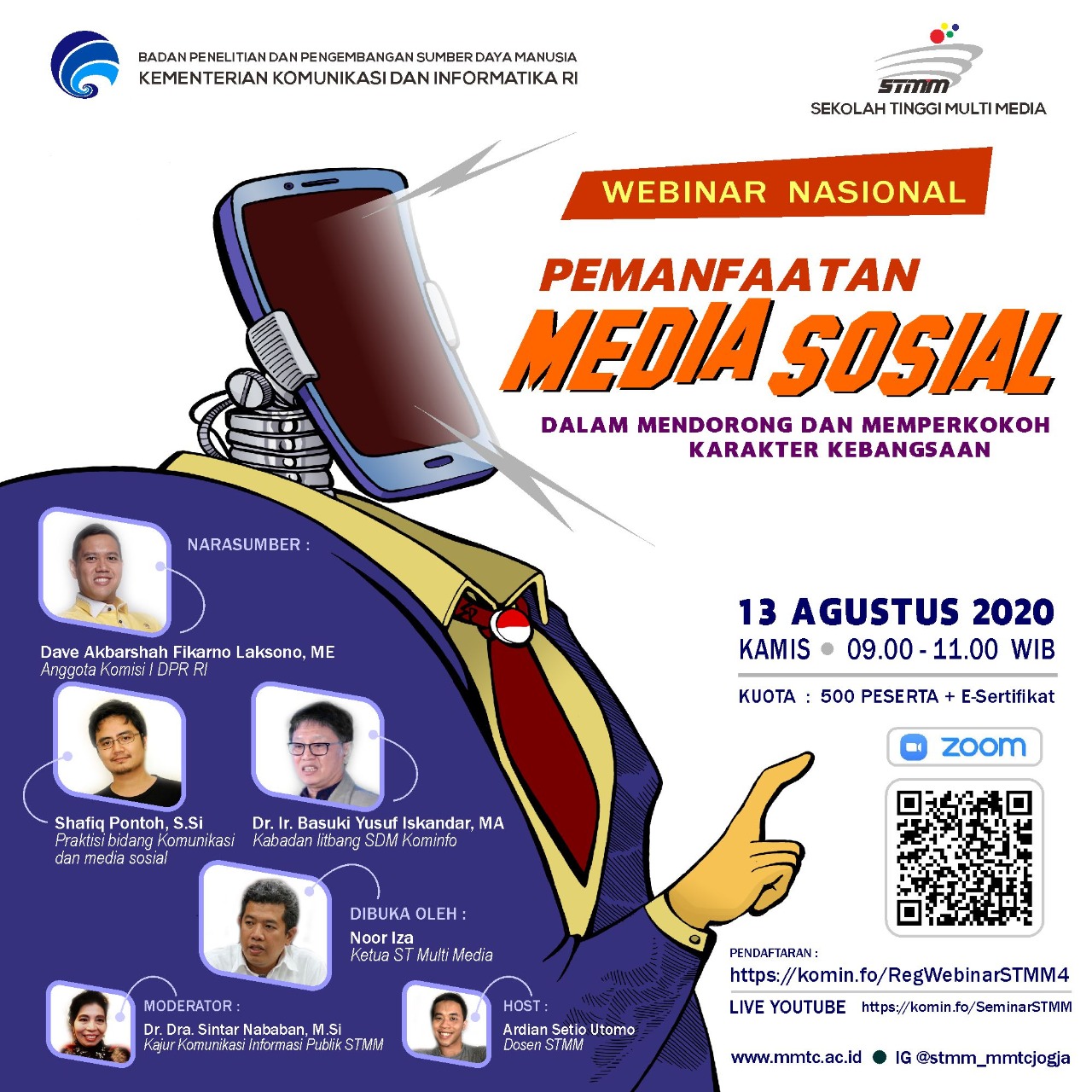 Webinar Nasional Pemanfaatan Media Sosial Dalam Mendorong dan Memperkokoh Karakter Kebangsaan