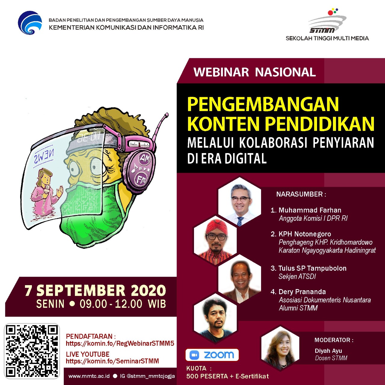 Webinar STMM Series #5: Pengembangan Konten Pendidikan Melalui Kolaborasi Penyiaran Di Era Digital