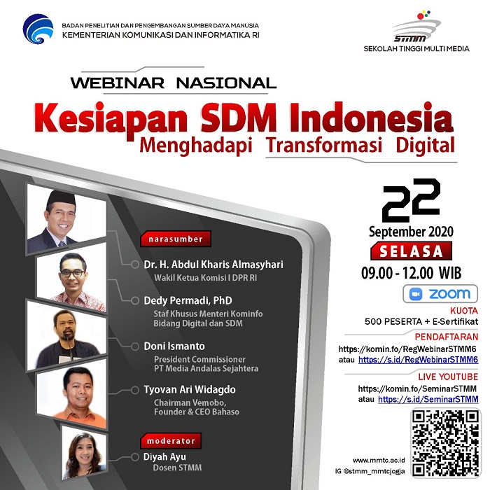 Webinar STMM Series #6: KESIAPAN SDM INDONESIA MENGHADAPI TRANSFORMASI DIGITAL