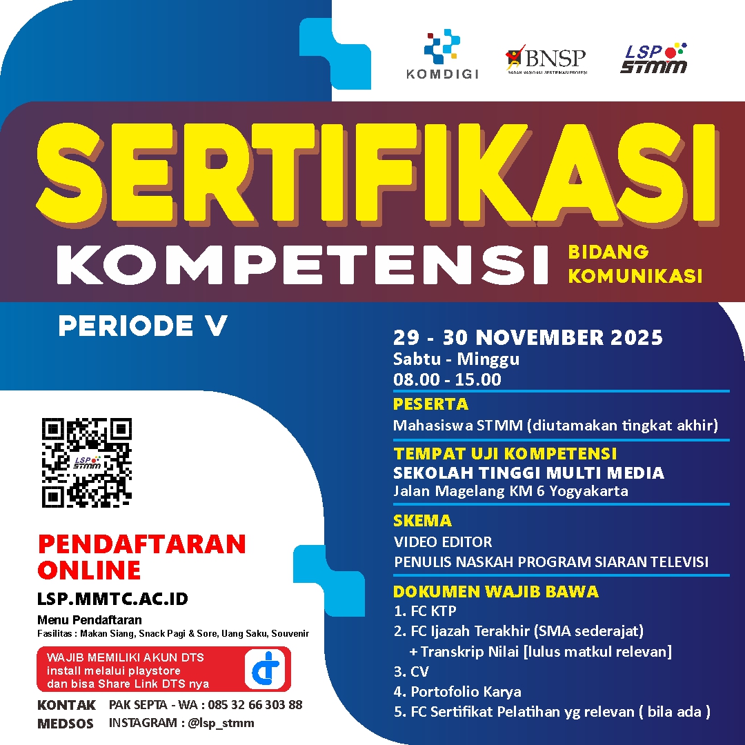 Sertifikasi Kompetensi Bidang Komunikasi 2025 Periode V